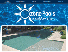 Tablet Screenshot of ozonepoolsandoutdoorliving.com